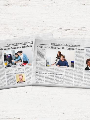 Publireportage Zeitung Artikel Kommunikation Content Kommunikationsagentur Zürich_Corporate Publishing