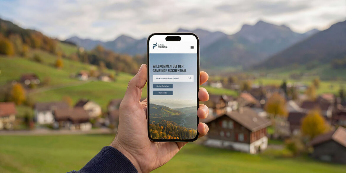 Gemeinde Fischenthal - Mockup Website Mobile
