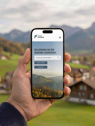 Gemeinde Fischenthal - Mockup Website Mobile