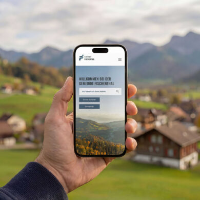 Gemeinde Fischenthal - Mockup Website Mobile